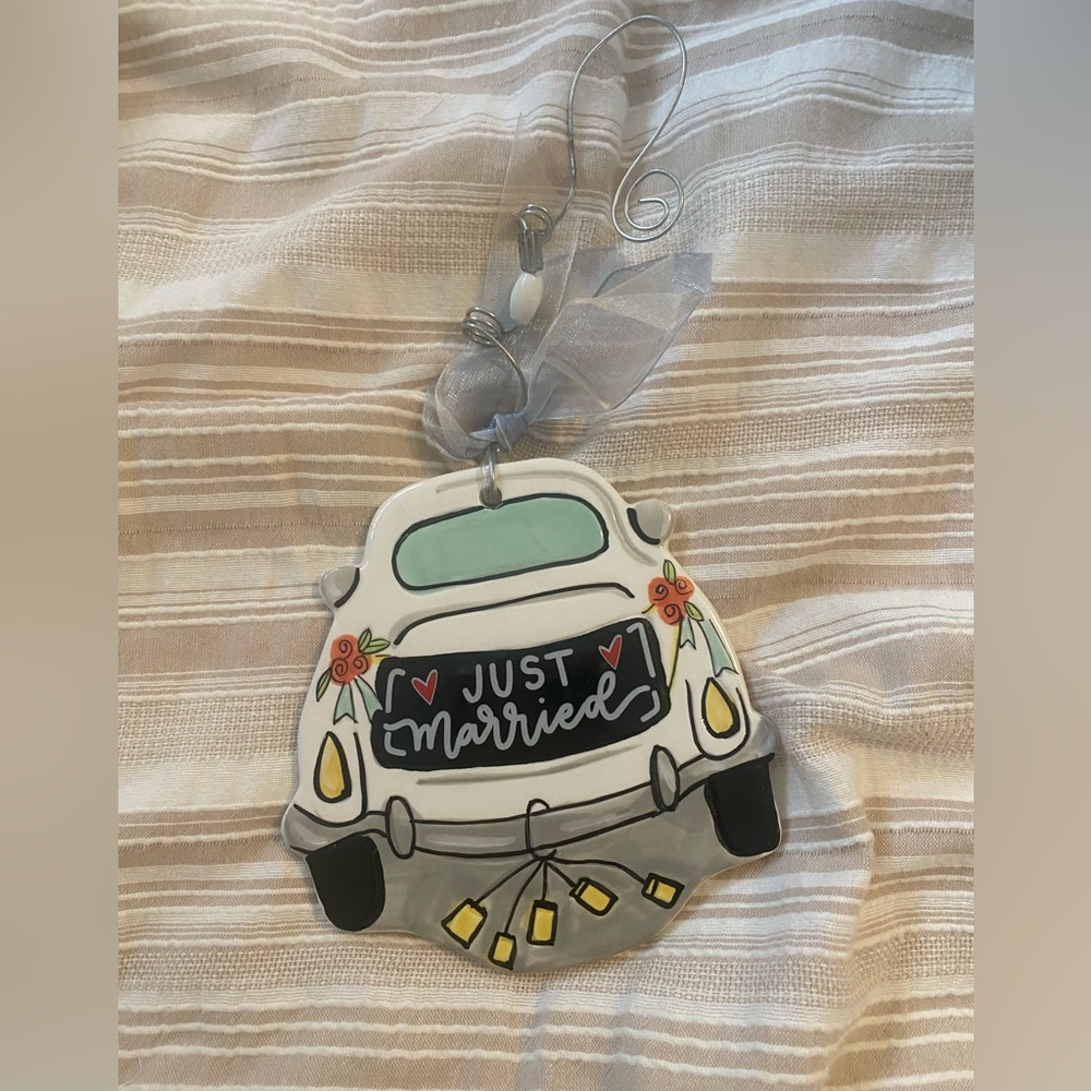 Just Married Christmas Ornament